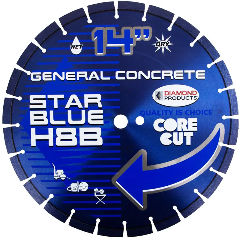 Diamond Products 14" x .125' x UNV Star Blue High Speed Diamond Blade with Universal Arbor