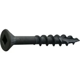 #8 Daggerz™ Dagger-Lok Square Flat Head with Nibs Type 17 Coarse Wood Screws, Black Oxide (Full Box Quantity)