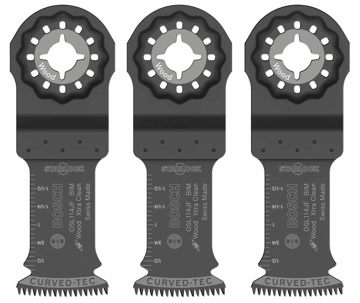 BOSCH OSL114JF-3 1-1/4 In. Starlock Oscillating Multi Tool Bi-Metal Xtra-clean Plunge Cut Blade 3 pk.