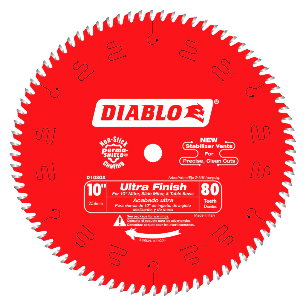 Diablo 10" x 80-Teeth Ultra Finish Saw Blade for Wood