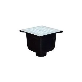 mjghjytdfgh_1_b523.webp Josam 49340A-NB Floor Sink: 12" Square Nikaloy Top, 8" Deep with Drainage Flange