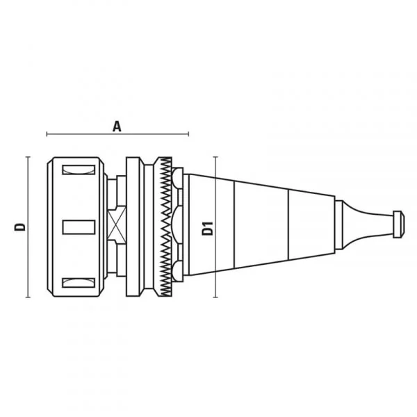 Collet Chuck ISO-30 ER-32 with Bearing A=55 (SCM/Morbidelli) - #T118.702.R