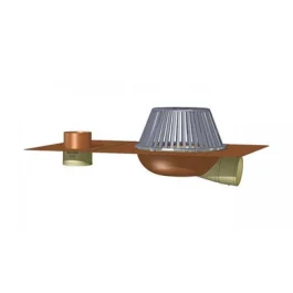 Thunderbird Copper Side Outlet Drain with Overflow